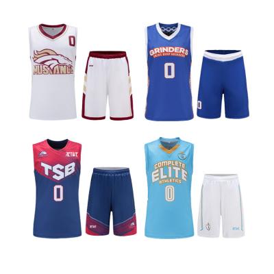 China Custom Antibacterial Quick Turnaround Basketball Uniform Fully Customized Team Basketball Uniforms Sublimated for sale