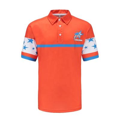 China 2022 Latest Design Anti-wrinkle Polo Shirts Custom Sublimation Mens Workout Shirts for sale