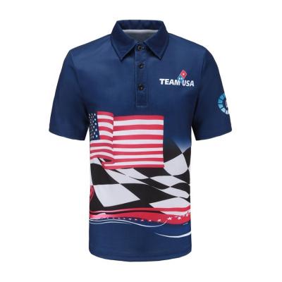 China Anti-Wrinkle Customized Logo Sublimation Coach Polo Shirt Custom Made All Over Sublimation Printing Polo Shirt for sale