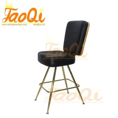 China 360 degree rotating or auto-return& 2022 New Gaslift TaoQi Casino Auto-Rise Chair Swivel Back Mechanism Bar Chair Durable Vinyl Casino Stool K1086 for sale