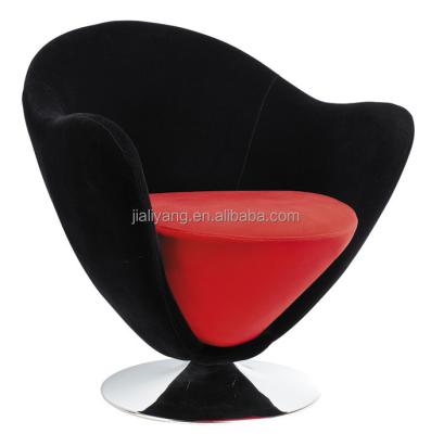 China Round Stocked Fabric Chair / Fabric Leisure Chair With Chrome Round Base - k132 for sale