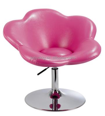 China Stocked Pink Kids Chair Flower Bar Chair with Round Base - K133 for sale