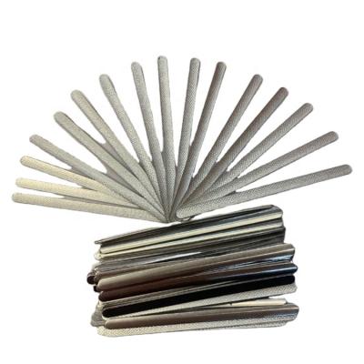 China Nickel Free Metal Strip Aluminum Bar With Hot Melt Glue Adhesive Nose Bridge Clip Wire For Facemask Accessories for sale