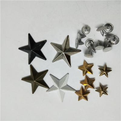 China Flower Decorative Aluminum Nail Star Pentagon Metal Rivet Painted Rivet Animal Diamond Animal Button for sale