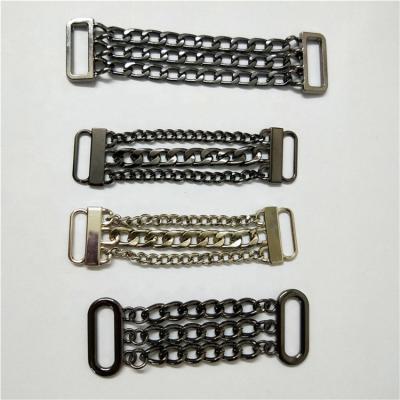 China Beautiful And Durable Triangle Square Decorative Metal Chain Buckle For Shoes Bags Garment Belt Swimsuit Hats for sale