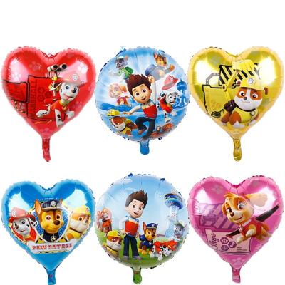 China New Design Hot Selling 18 Inch Cartoon Foil Helium Balloon Dog Paw Balloon Kids Birthday Party Decoration Patrol and Gift Round Party Supplies for sale