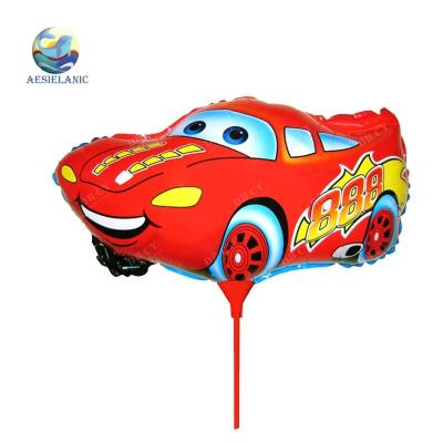 China Red Car Series Car Foil Balloon With 3D Stick Cartoon Character Balloon Car Series Baby Shower Party Decoration McQueenn Balloon for sale