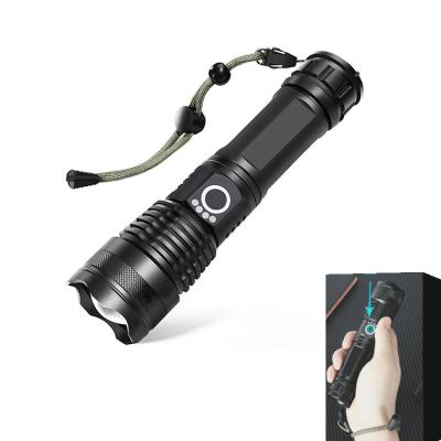 China Zoomable Bright Waterproof Flashlight Torch Usb Rechargeable Emergency Torches for sale