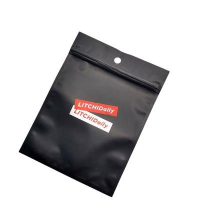 China Clear barrier Longine 77 customer printed logo front frosted back 3side seal for cosmetic and clothes packaging zipper plastic bags for sale