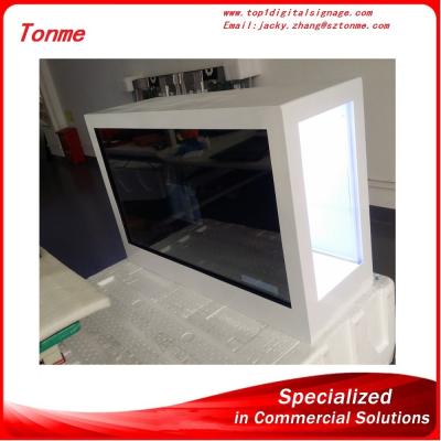 China 65 inchtransparent advertising screen with touch screen,lcd advertising display for sale