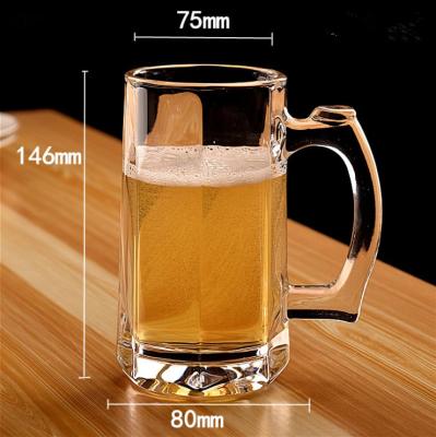 China Factory direct high quality sale customize beer mug machine made glass beer mug different pattern beer glass beer mug for sale for sale