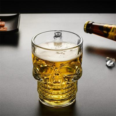 China New Halloween Classic/Postmodern Unique Glass Design Beer Mug High Quality Glass For Sale for sale