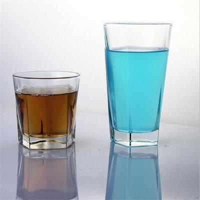 China Wholesale Minimalist Pentagon Glass High Quality Bottom Whiskey Pentagon Glass Mug For Vodka for sale