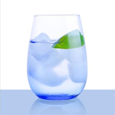 China Egg shape glass cup beverage cup hotel use glass water cup minimalist juice restaurant use for sale for sale