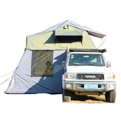 China New Canvas Car Shell Tent Camper Tent 320g Waterproof Soft Top Four-Season Canvas Extended Type Fast Automatic Opening for sale