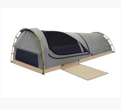 China canvas swag camping tent with carry bag outdoor igloo tent for hiking 210x140x90cm for sale