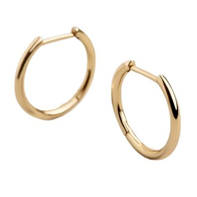 China CLASSIC Simply Design Daily Circle Earrings Silver/18K/14K Gold Plated Customizable OEM Size Earrings Hip Hop Jewelry Earings Women for sale