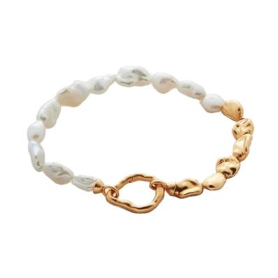 China New OEM CLASSIC Design Cute Pearl Bracelet 18K/14K/9K Gold Plated Silver Plated Customizable Bracelet For Girls for sale