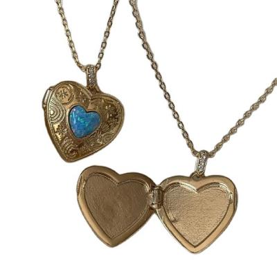 China Vintage OEM Factory Direct Selling Stainless Steel/Brass Silver Plated 14K 18K Gold Plated Customizable Heart Pendant Pendant Necklace for sale