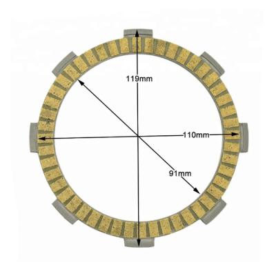 China Papierbasierte Kupplungsplatte Ersatz Motorrad Kupplung Reibungsplatte Nicht aus Asbest für Honda CB125, CG125 zu verkaufen