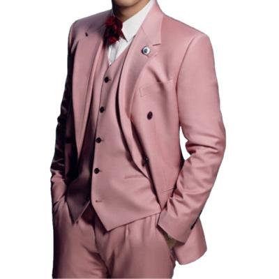 China Anti-Wrinkle Slim Groom Dress Terno Masculino Business Casual Wedding Suit 2022 New Men's Suit 3 Pieces Men's Business (Jacket+Pants+Vest) 1 Buyer for sale