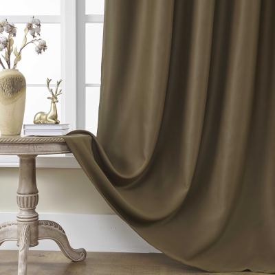 China Blackout Success Grommet Solid Color Living Room Blackout Elegant Curtains For Living Room To Curtain Chinese OEM In Low Price for sale