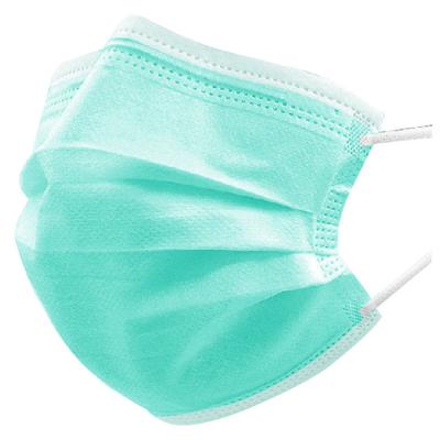 China Wholesale Disposable Face Mask High Breathability 3 Layers 50Pcs Dustproof Disposable Face Mask Green for sale