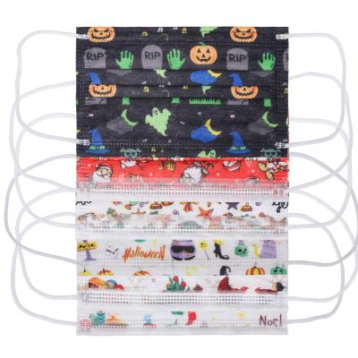 China Comfortable Suitable Christmas Halloween Mask Disposable Ready To Ship Party Wholesale Breathable Mask for sale