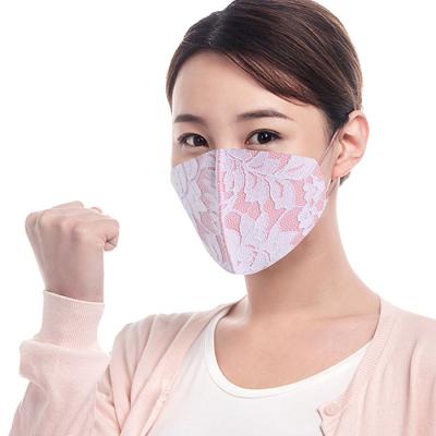 China Breathability Winter Fashion Lace Adult Face Masks Silk Wholesale Reusable Korean-Face-Maskss Keep Warm for sale