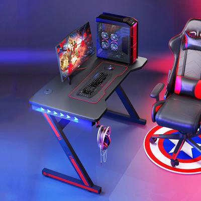 China Hot Selling Simple And Modern Modern Home Office Furniture Laptop Stand Home PC PC Game Table With Led Light for sale