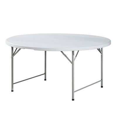 China Outdoor Table 4FT 5FT Round Foldable Portable Plastic Folding Tables for sale