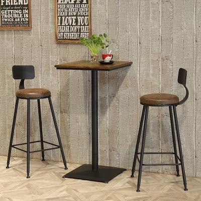 China Coffee Square Table Negotiation Table Combination Modern High Wood Restaurant Bar Table for sale