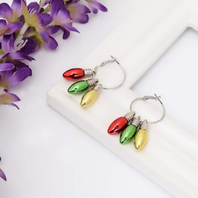 China Fashion 23 newcomer Christmas ornaments dangle earrings festival holiday bulb earrings for woman for sale