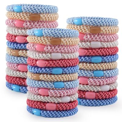 China Colorful Trendi Hair Ties High Quality Braided Elastic Hair Bands Elastic Bands Women Ladies Hair Accessories for sale