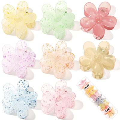 China Summer New Version Hair Decoration 3 Inch Flower Hair Claw Clips Beautiful Superb Fairy Hair Claw Clips For Girls for sale