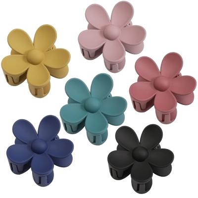 China Hair Accessories 23 New Design HQ Hair Clips Sweet Flower Colorful Plastic Hair Clamp Clips Big For Female for sale