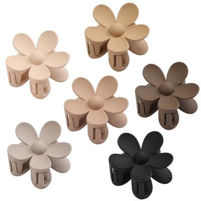 China Hair Accessories 6Pcs Medium Size 8cm Flower Hair Clips Unbreakable Hair Claw Clips For Elegant Lady for sale