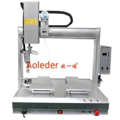 China Desktop PCB Spot Soldering Machine Soldering Robot with Single Head and Dual Table for sale