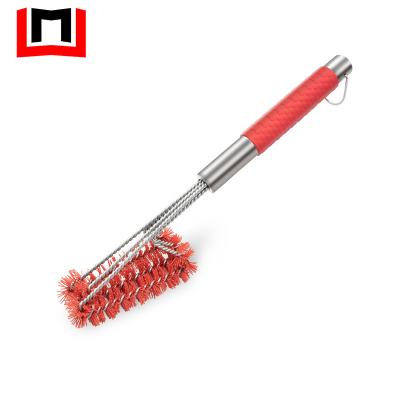 China Easily Cleaned Easy Clean Nylon Grill Brush With Carry Bag Net Babecue Quick Grill Cleaning Brush OEM for sale