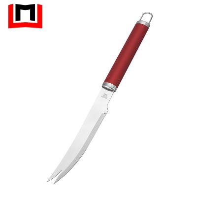 China High Quality Easily Cleaned Multifunctional Kitchen Knife BBQ Knife TPR Handle With Logo for sale