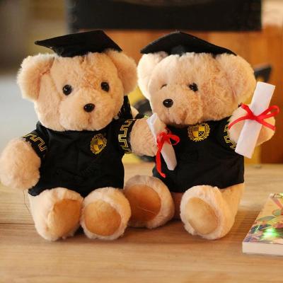 China Wholesale Custom Doctor Teddy Bear Plush Toy Brown Teddy Bears Toy In Graduation Decoration Graduation Gift Equipment for sale