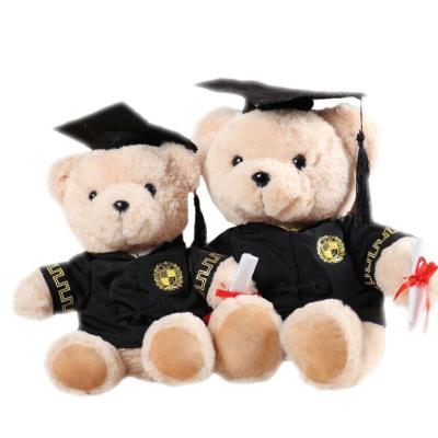 China Custom Equipment Doctor Teddy Bear Plush Toy Brown Teddy Bears Doll In Factory 25cm 35cm Decoration Gift Graduation for sale