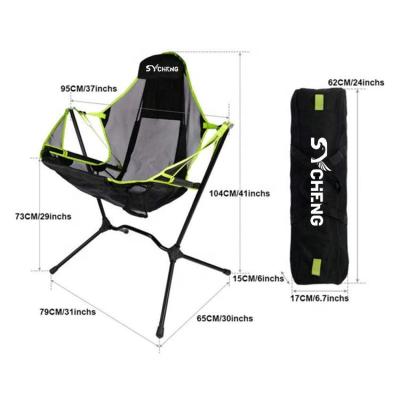 China New Ultralight Portable Camping Beach Folding Chair Barbecue Leisure Swing Modern Rocking Portable Outdoor Chair for sale