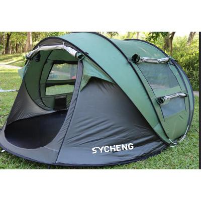 China Diagonal Tether Type 5-8 Person Waterproof UV Protection Ultralight Portable Black Liner Automatic Pop Up Outdoor Camping Tent for sale