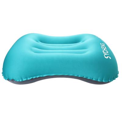 China Comfortable Backpacking Travel Ultra Light Air Pillow Ergonomic Inflatable Camping Pillow for sale