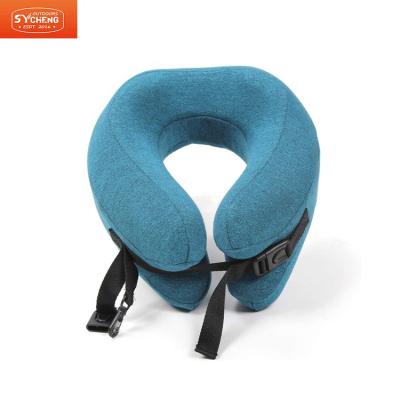 China Removable Folded Washable Neck Pillow U Shape Sleeping Space Memory Foam Pillow Travel Pillow For Airplane for sale