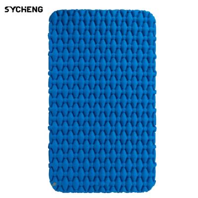 China Dual Self Inflating TPU Foam Insulated Mat Durable Ultra Light Nylon Self Inflating Self Inflating Sleeping Camping Mat With Pillow for sale