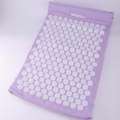 China ABS Sponge + Cotton + Thorn Acupressure Massage Foot Mat Shakti Plastic Spikes Yoga Acupuncture Akkupressur Mat Plastic Natural Canvas Matte Needles Private Label for sale