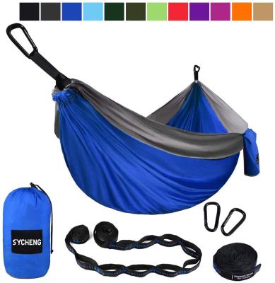 China 2 person tent 210T nylon portable modern parachute portable outdoor camping hammock with fly and mosquito net for sale