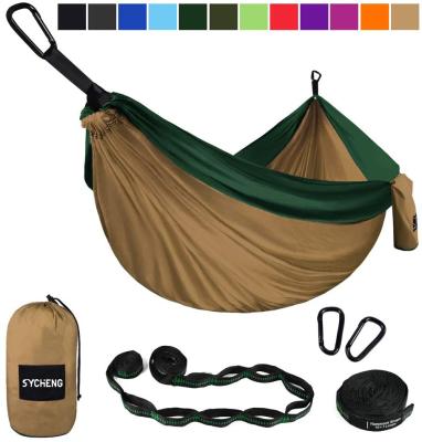 China Portable Adult Hammock and Outdoor Hammock Tree Camping Straps Parachute Fabric Hammock with Mosquito Net OEM / Nylon Custom for sale